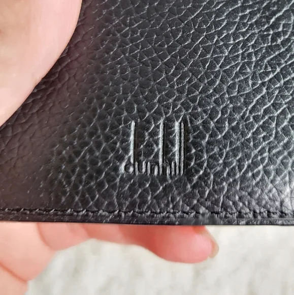 Dunhill Black Leather Bifold Card Case